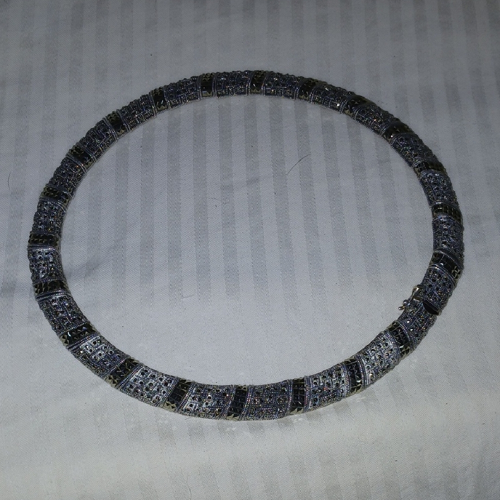 Judith Jake Sterling Silver and Black Women's Necklace